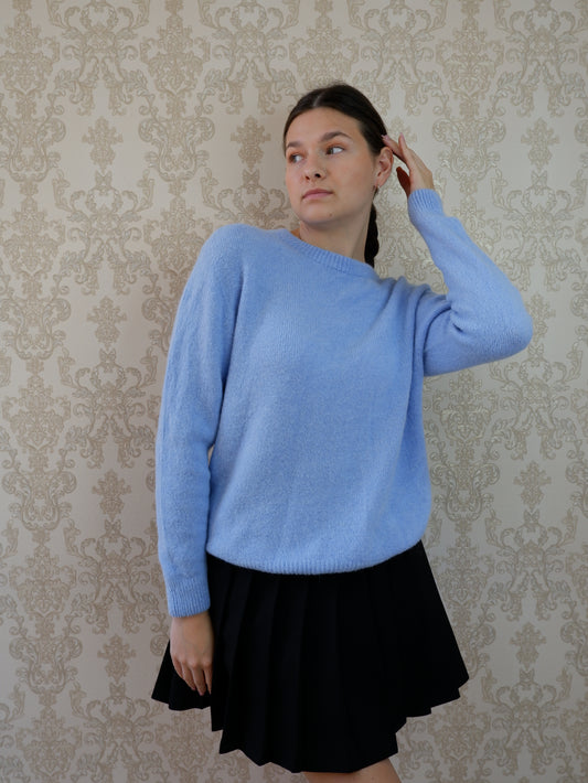 Megztinis "Baby blue Alpaca Coziness"